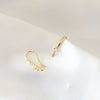 Handmade Jewelry Earrings Accessories Material Copper Electroplated With Gold Color Retention And Inlaid Zircon Minimalist Style