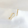 Handmade Jewelry Earrings Accessories Material Copper Electroplated With Gold Color Retention And Inlaid Zircon Minimalist Style
