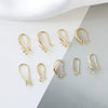 Handmade Jewelry Earrings Accessories Material Copper Electroplated With Gold Color Retention And Inlaid Zircon Minimalist Style