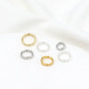Handmade Jewelry Necklace With Double Layer Open Ring Copper Material Real Gold Electroplating Versatile Style