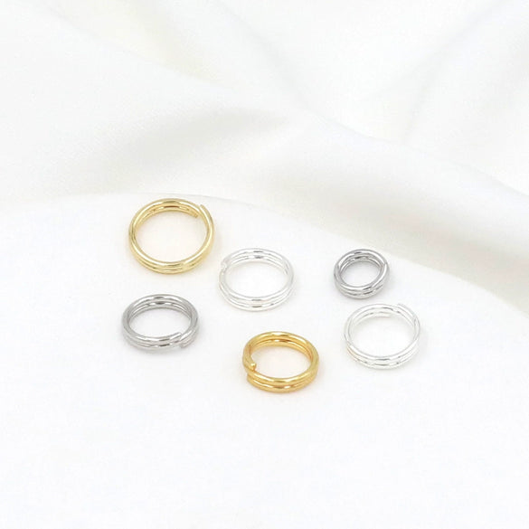 Handmade Jewelry Necklace With Double Layer Open Ring Copper Material Real Gold Electroplating Versatile Style