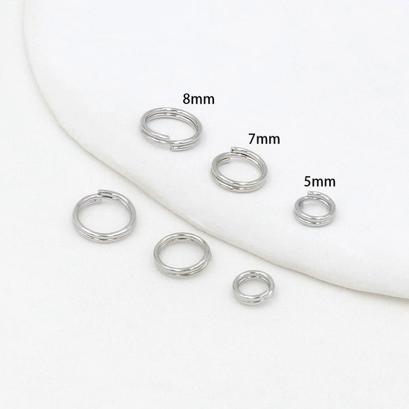 Handmade Jewelry Necklace With Double Layer Open Ring Copper Material Real Gold Electroplating Versatile Style