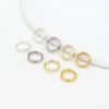 Handmade Jewelry Necklace With Double Layer Open Ring Copper Material Real Gold Electroplating Versatile Style
