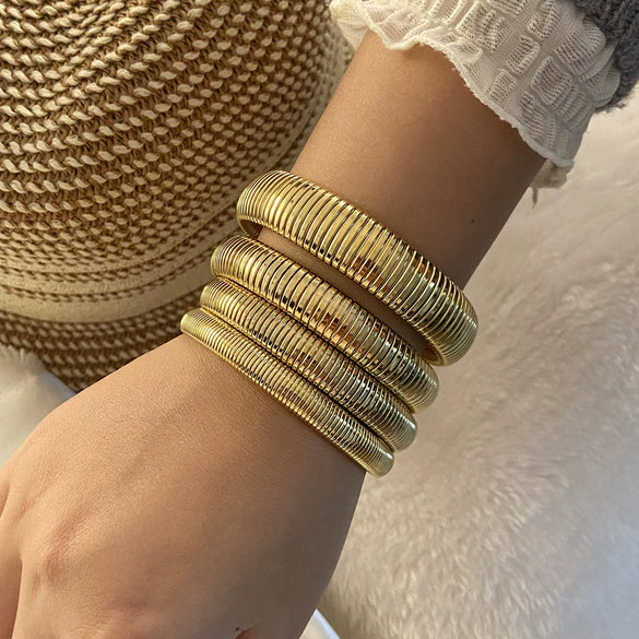 Handmade Jewelry Stainless Steel Bracelet Electroplated