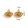 Handmade Jewelry Stainless Steel Electroplated 18K Gold Love Peach Heart Pendant Bracelet