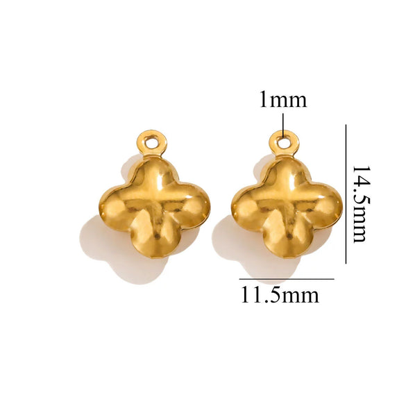 Handmade Jewelry Stainless Steel Electroplated 18K Gold Love Peach Heart Pendant Bracelet