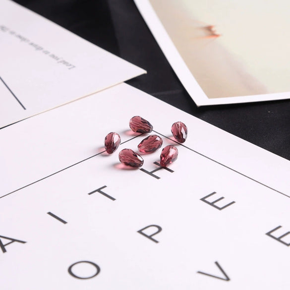 Handmade Loose Beads Of Artificial Crystal For Bracelet Earrings Pendant Drop Shaped Cut Surface
