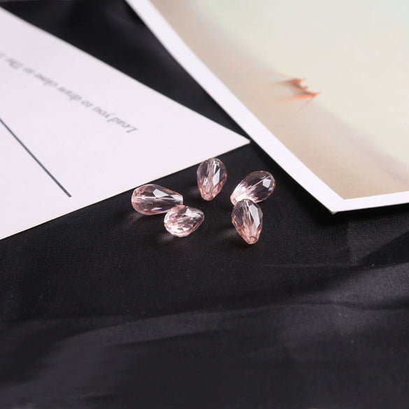 Handmade Loose Beads Of Artificial Crystal For Bracelet Earrings Pendant Drop Shaped Cut Surface