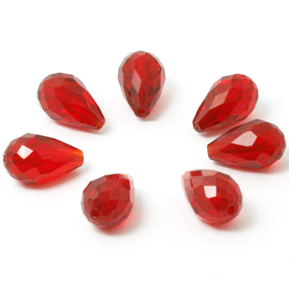 Handmade Loose Beads Of Artificial Crystal For Bracelet Earrings Pendant Drop Shaped Cut Surface