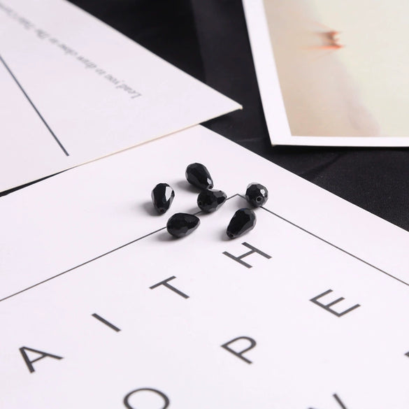 Handmade Loose Beads Of Artificial Crystal For Bracelet Earrings Pendant Drop Shaped Cut Surface