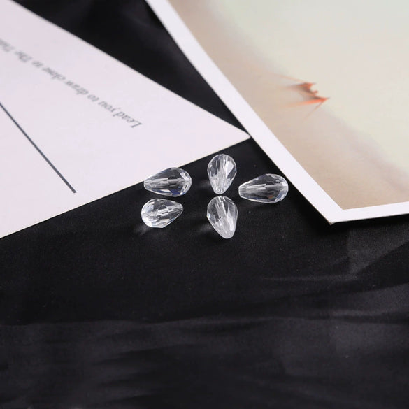 Handmade Loose Beads Of Artificial Crystal For Bracelet Earrings Pendant Drop Shaped Cut Surface