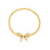 Handmade Metal Beaded Imitation Pearl Bow Women's Geometric Style Handwoven Bracelet