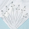 Handmade Metal Leaf And Petal Rhinestone Hairpin With Pearl Detail Gold Antique Finish Ushaped Bridal Hair Accessory