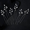 Handmade Metal Leaf And Petal Rhinestone Hairpin With Pearl Detail Gold Antique Finish Ushaped Bridal Hair Accessory