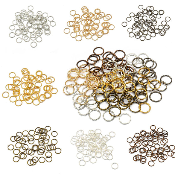 Handmade Metal Open Ring Buckle Flat Iron Ring Connector For Diy Earrings Bracelets Necklaces And Pendants Electroplated