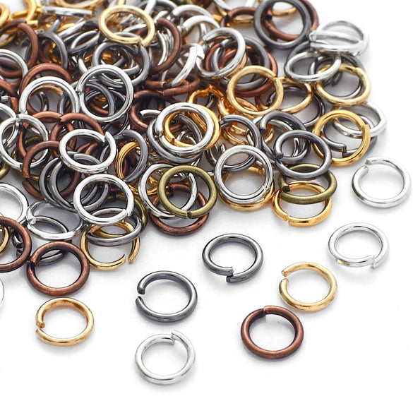 Handmade Metal Open Ring Buckle Flat Iron Ring Connector For Diy Earrings Bracelets Necklaces And Pendants Electroplated