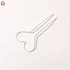 Handmade Metal Ushaped Hairpin With Heart Design Elegant Hair Stick And Decorative Headdress For Women