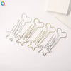 Handmade Metal Ushaped Hairpin With Heart Design Elegant Hair Stick And Decorative Headdress For Women