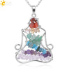 Handmade Minimalist Alloy Ball Chain Necklace With Natural Irregular Crystal Gravel Pendant Fashion Jewelry For Women