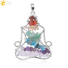 Handmade Minimalist Alloy Ball Chain Necklace With Natural Irregular Crystal Gravel Pendant Fashion Jewelry For Women