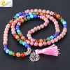 Handmade Minimalist Natural Stone Colorful Beaded Wrap Bracelet For Women Polished Long Strand Bracelet With Red Pattern Beads