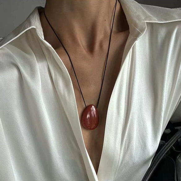 Handmade Mixed Materials Geometric Irregular Stone Women's Necklace
