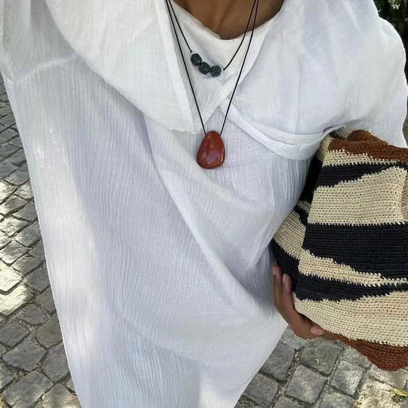Handmade Mixed Materials Geometric Irregular Stone Women's Necklace