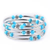Handmade Multi Layer Beaded Wrap Bracelet With Turquoise Red Agate And Snakeskin Stone For Women And Unisex