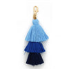 Handmade Multilayer Cotton Tassel Keychain With Butterfly Dragonfly Insect Pattern For Bag Pendant