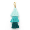 Handmade Multilayer Cotton Tassel Keychain With Butterfly Dragonfly Insect Pattern For Bag Pendant