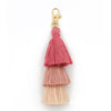 Handmade Multilayer Cotton Tassel Keychain With Butterfly Dragonfly Insect Pattern For Bag Pendant