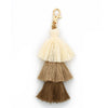 Handmade Multilayer Cotton Tassel Keychain With Butterfly Dragonfly Insect Pattern For Bag Pendant