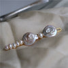 Handmade Natural Baroque Freshwater Pearl Bow Top Clip Hairpin Minimalist Retro Fashion Hair Accessory For Women