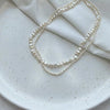 Handmade Natural Baroque Freshwater Pearl Clavicle Necklace With 14K Gold Filled And Copper Accessories Retro Style
