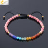 Handmade Natural Crystal Woven Bracelet Diamond Cut Ring Accent Simple Bohemian Style Unisex Bracelet