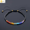 Handmade Natural Crystal Woven Bracelet Diamond Cut Ring Accent Simple Bohemian Style Unisex Bracelet