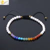 Handmade Natural Crystal Woven Bracelet Diamond Cut Ring Accent Simple Bohemian Style Unisex Bracelet