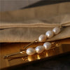 Handmade Natural Freshwater Baroque Pearl Women's Hair Clip