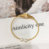 Handmade Natural Freshwater Pearl Bracelet Silkwound Copper Alloy Nearly Round Shape Women's Style