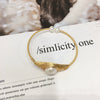 Handmade Natural Freshwater Pearl Bracelet Silkwound Copper Alloy Nearly Round Shape Women's Style