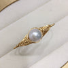 Handmade Natural Freshwater Pearl Bracelet Silkwound Copper Alloy Nearly Round Shape Women's Style