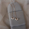 Handmade Natural Freshwater Pearl Earrings Near Circle Shape For Women