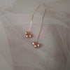 Handmade Natural Freshwater Pearl Earrings Near Circle Shape For Women