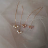Handmade Natural Freshwater Pearl Earrings Near Circle Shape For Women