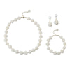 Handmade Natural Freshwater Pearl Flower Ball Jewelry Set