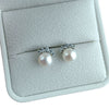 Handmade Natural Freshwater Pearl S925 Sterling Silver Crown Shape Elegant Women's Earrings