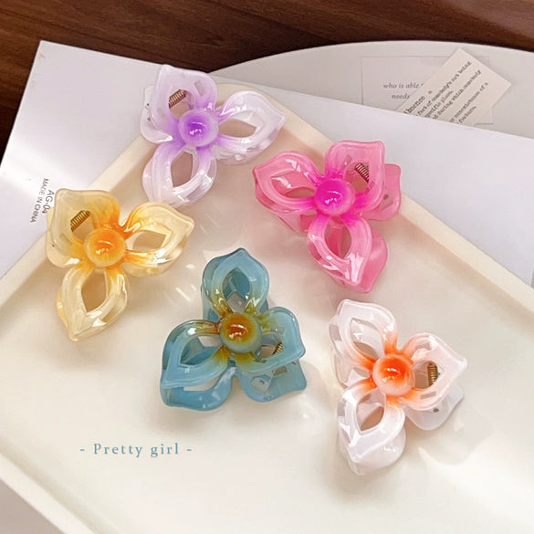 Handmade Natural Plant Flower Hollow Egg Hair Clip For Women