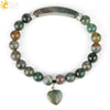 Handmade Natural Stone Agate Heart Bracelet Minimalist Unisex Bracelet Personality Style Jewelry