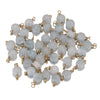 Handmade Natural Stone And Stainless Steel Beads Heart Shaped Pendant Jewelry Accessories With Electroplating