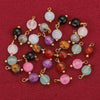 Handmade Natural Stone And Stainless Steel Beads Heart Shaped Pendant Jewelry Accessories With Electroplating